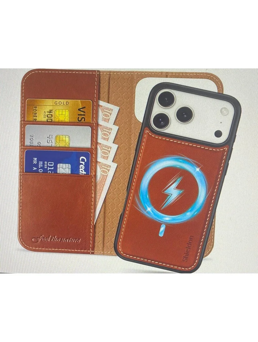Shieldon 2-in-1 Case for iPhone 17 Pro Max Retro Brown